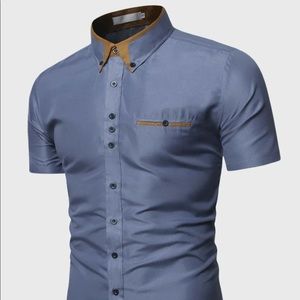 SHEIN Casual Button Down Short Sleeved Shirt